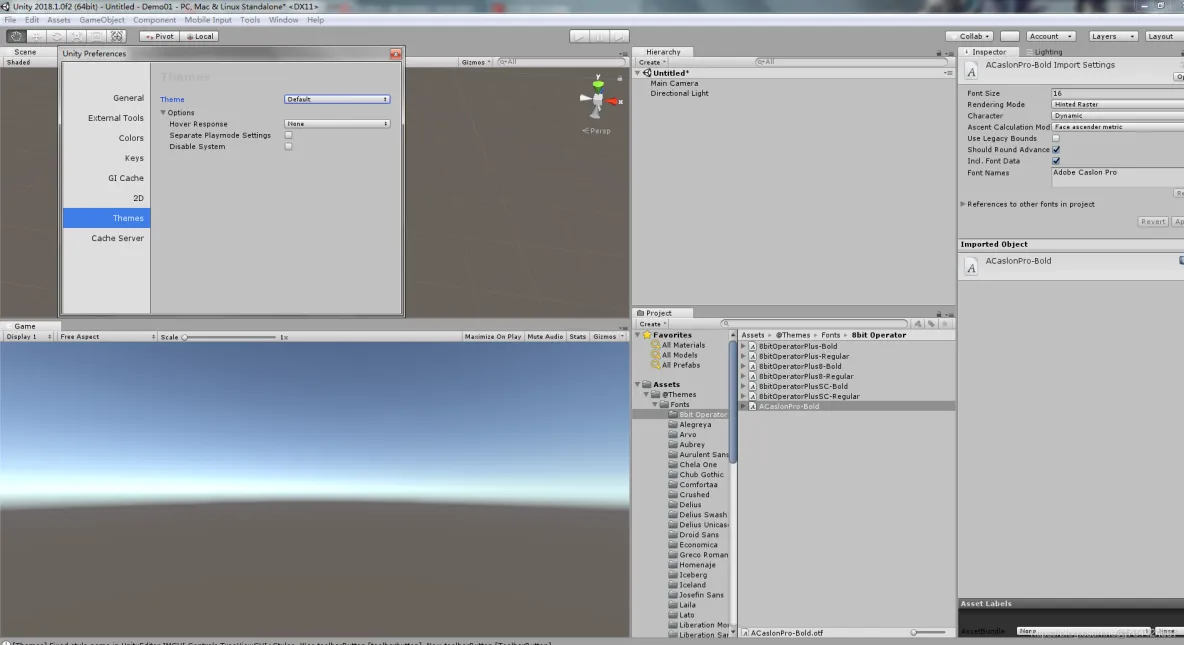 【Unity3D】Unity3D更换主题皮肤、字体_源地址